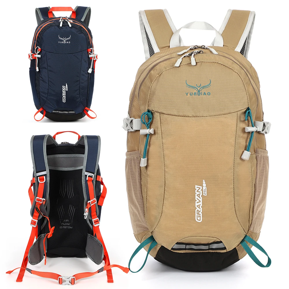 Lightweight 25L Trekking Backpack - Ventilated Mesh Daypack for Hiking & Travel, Water-Resistant Durable Pack for Outdoor Sports