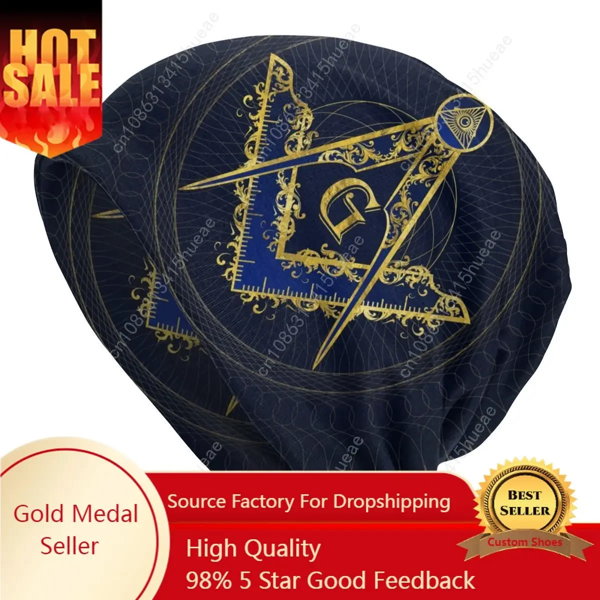 

Hip Hop Freemason Evil Eye Symbol Skullies Beanies Men Women Winter Slouchy Beanie Hat Masonic Mason Knitting Bonnet Cap for Ski