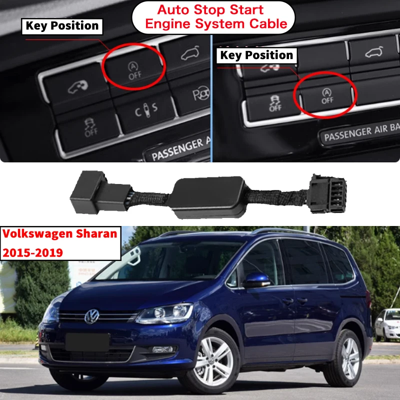 

For VW Volkswagen Sharan 2015-2019 Car Automatic Stop Start Engine System Off Device Control Sensor Plug Stop Cancel