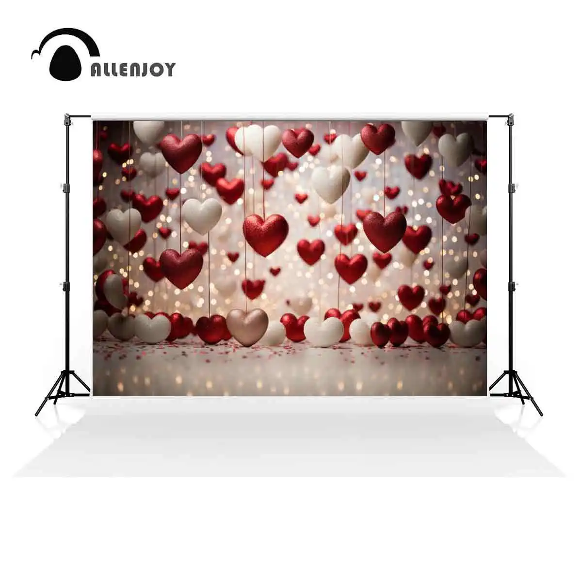 Allenjoy Valentine's Day Hang on to Your Hearts Backdrop