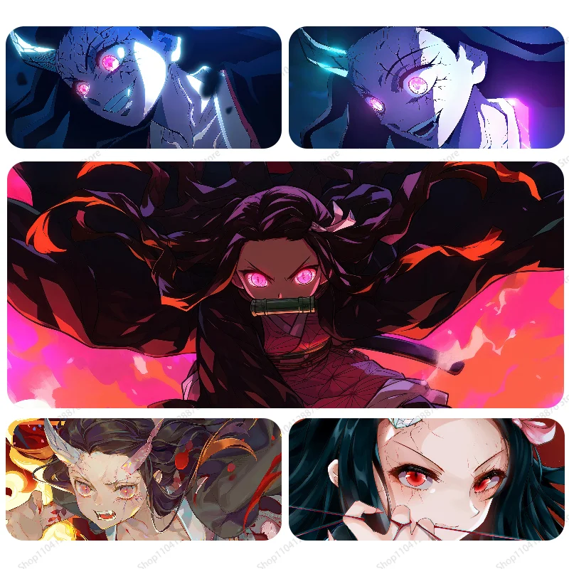 Anime Charater Nezuko Mousepad Gaming Mouse pad Gamer Pc Accessories Deskmat Keyboard Mat Desk Protector Mause Pads