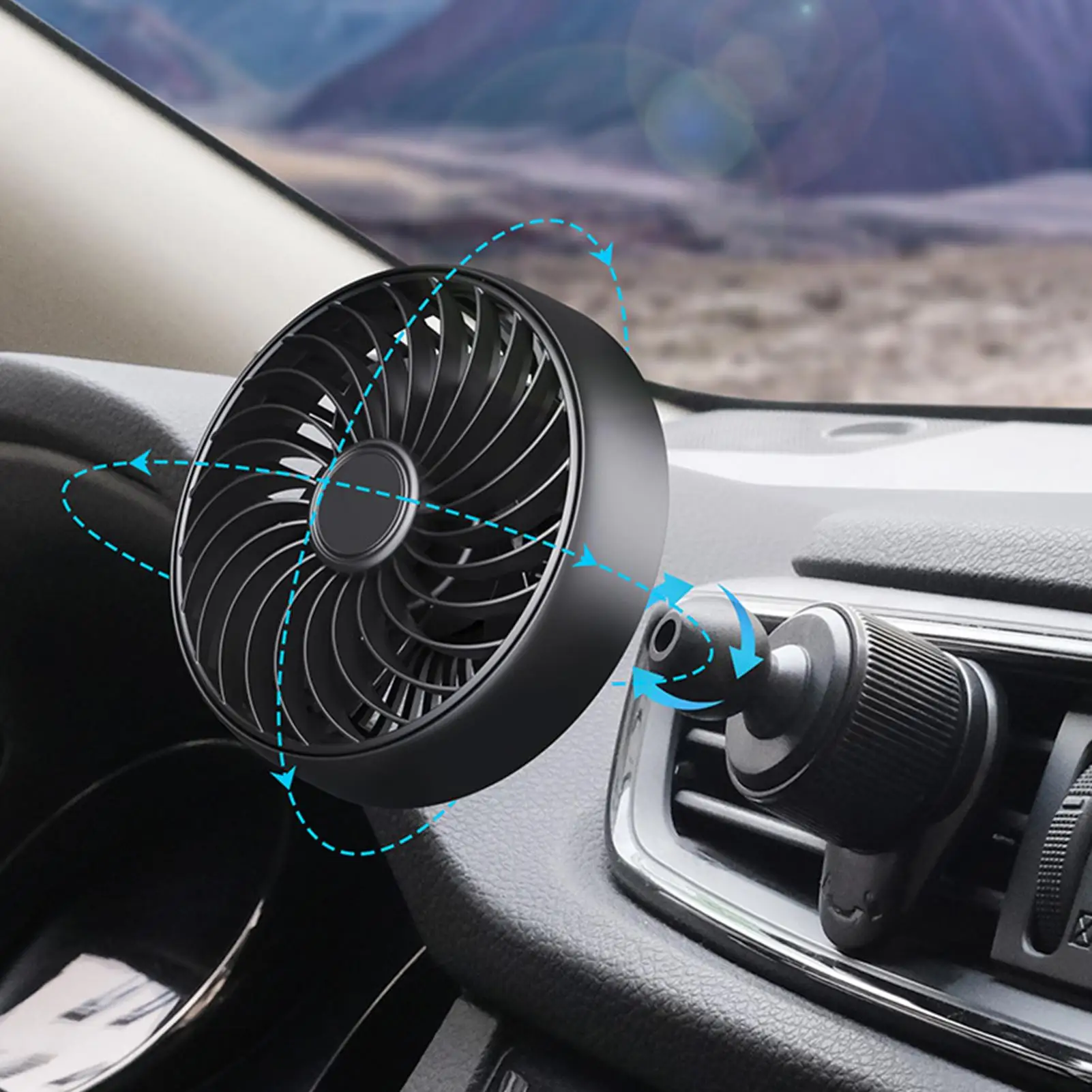 

Портативный вентилятор для автомобиля с поворотом на 160°, персональный уличный вентилятор для водителей, путешественников, грузовиков, седанов, автодомов, для путешествий, кемпинга, дома