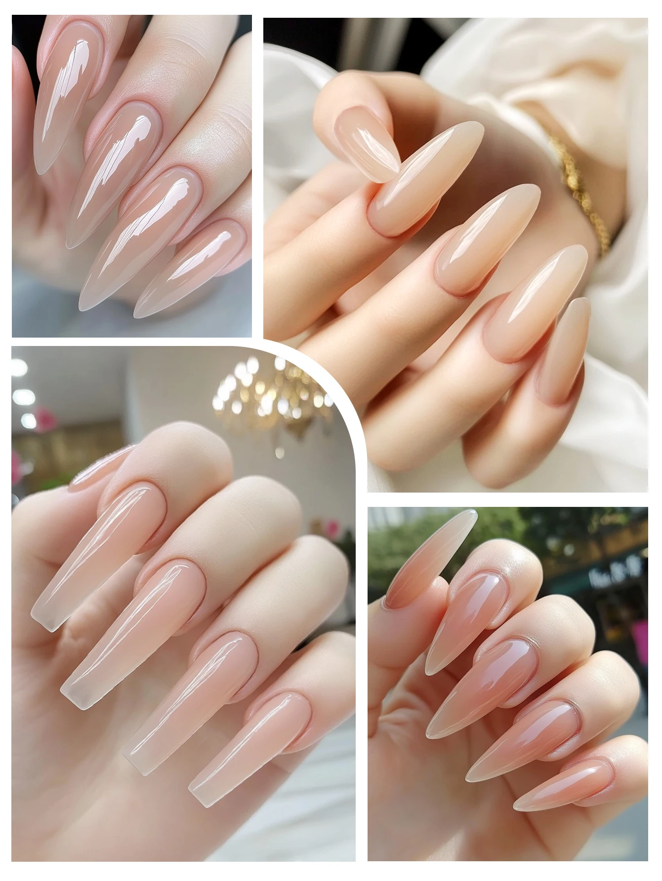 4개 스프링 네일 2025 패션 네일 아트 15ml 네일 젤 폴란드어 담그기 UV LED 네일 젤 살롱