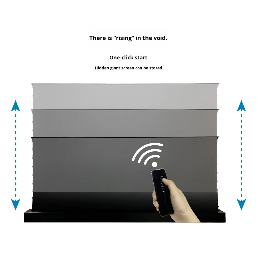 Laser TV Ultra-short Throw Projector 16:9 Ultra-short Throw Anti-glare CBSP Black Grid Floor-rising Screen 100 Inches