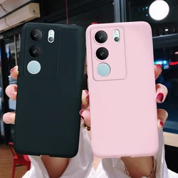 Candy Case For Vivo V29 Case Anti-knock Soft Original Liquid Silicone Back Cover For Vivo V29 V 29 VivoV29 5G V2250 Phone Cases