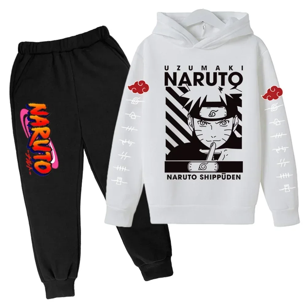 Naruto Hoodie Kakashi Print Hatake Sasuke Kids Hooded Pullover Cosplay Harajuku Casual Tracksuit Cool Tops Autumn Hoody Hoodies