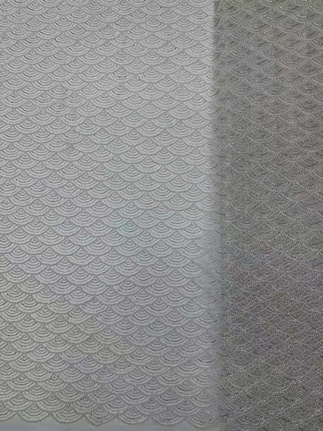 French Tulle Lace Fabric for Party Dress Sewing, Heavy Beads, Nigerian Sequins with Pearl, Luxury, High Quality, 2022