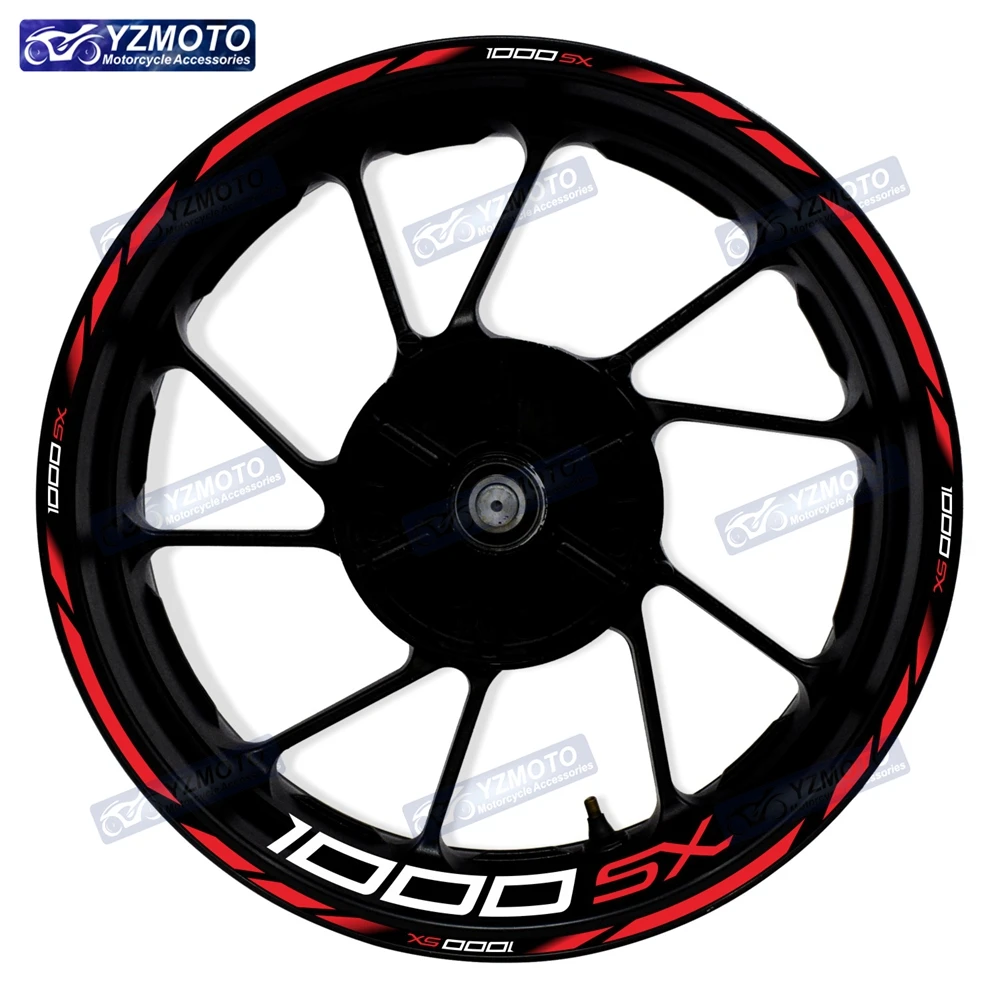 

For Kawasaki 1000SX Z1000SX motorcycle 17 inch front and rear stripe decals wheel waterproof reflective rim stickers decoration