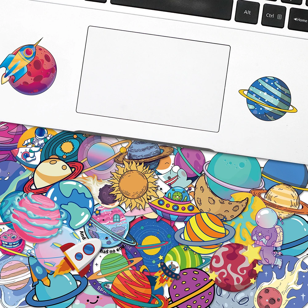 10/30/50PCS Cosmic Planet Cartoon Graffiti Stickers Fridge Guitar Laptop Motorcycle Travel Waterproof Sticker Cute Decal Toy