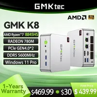 GMKtec GMK K8 Mini PC AMD R7-8845HS NUCBOX Design of dual fan system Window 11 Pro AMD Radeon™ 780M  PCle GEN4.0*2 DDR5 5600MHz