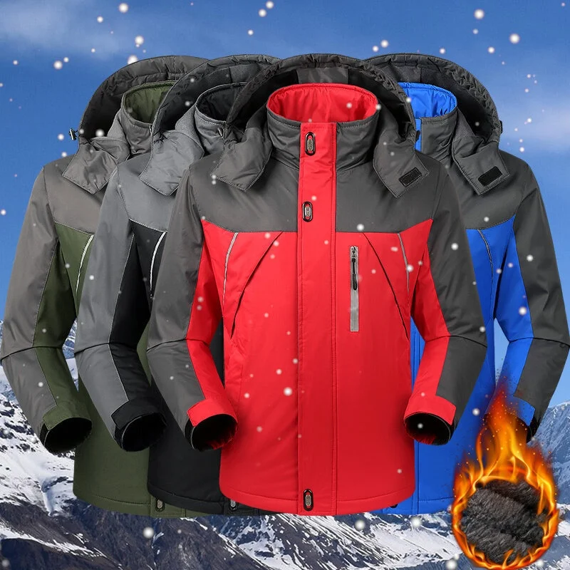 

Мужская зимняя рабочая куртка с утепленной флисовой подкладкой, хлопковая, большого размера, для защиты от ветра, теплая повседневная куртка с капюшоном