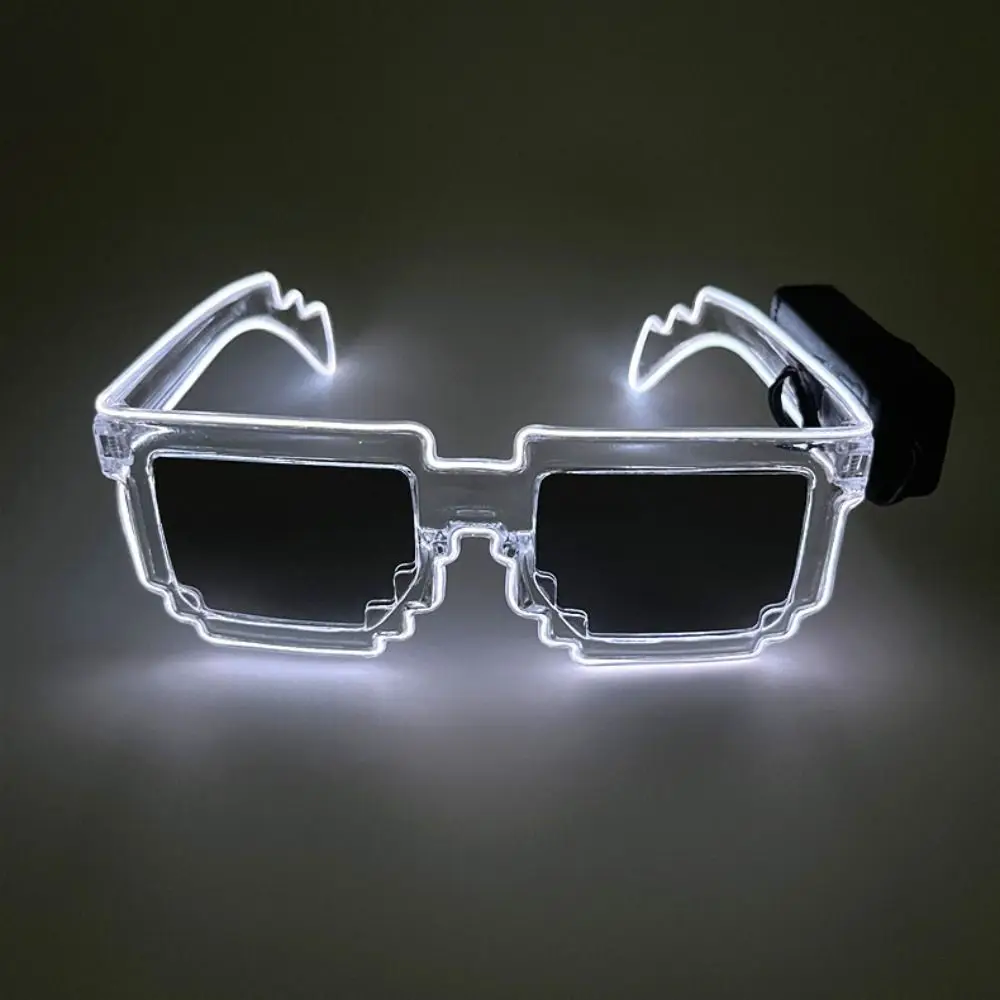 Neue Kunststoff Mosaik Leuchtende Gläser Party Supplies Drahtlose LED Fluoreszierende Sonnenbrille Spaß EL Gläser
