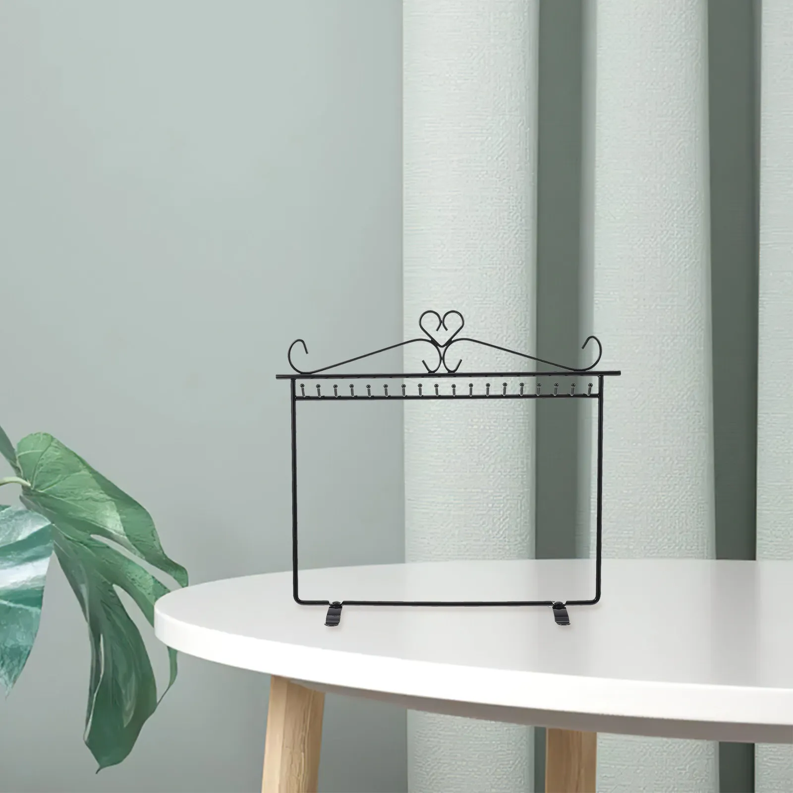 

1Pcs Multi-Slot Necklace Display Rack Iron Craft Jewelry Organizer Desk Stand Necklace Holder Desktop Storage Shelf for Jewelry