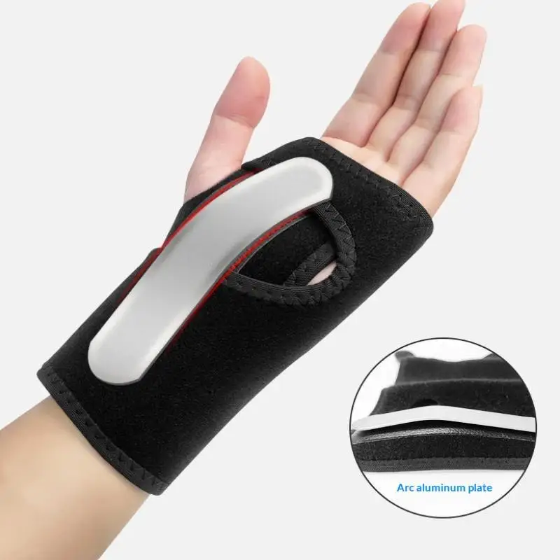 1 pièce Attelle de poignet sportive réglable pour la protection des ténons, avec support en plaque d'acier fixe, respirante et anti-entorse