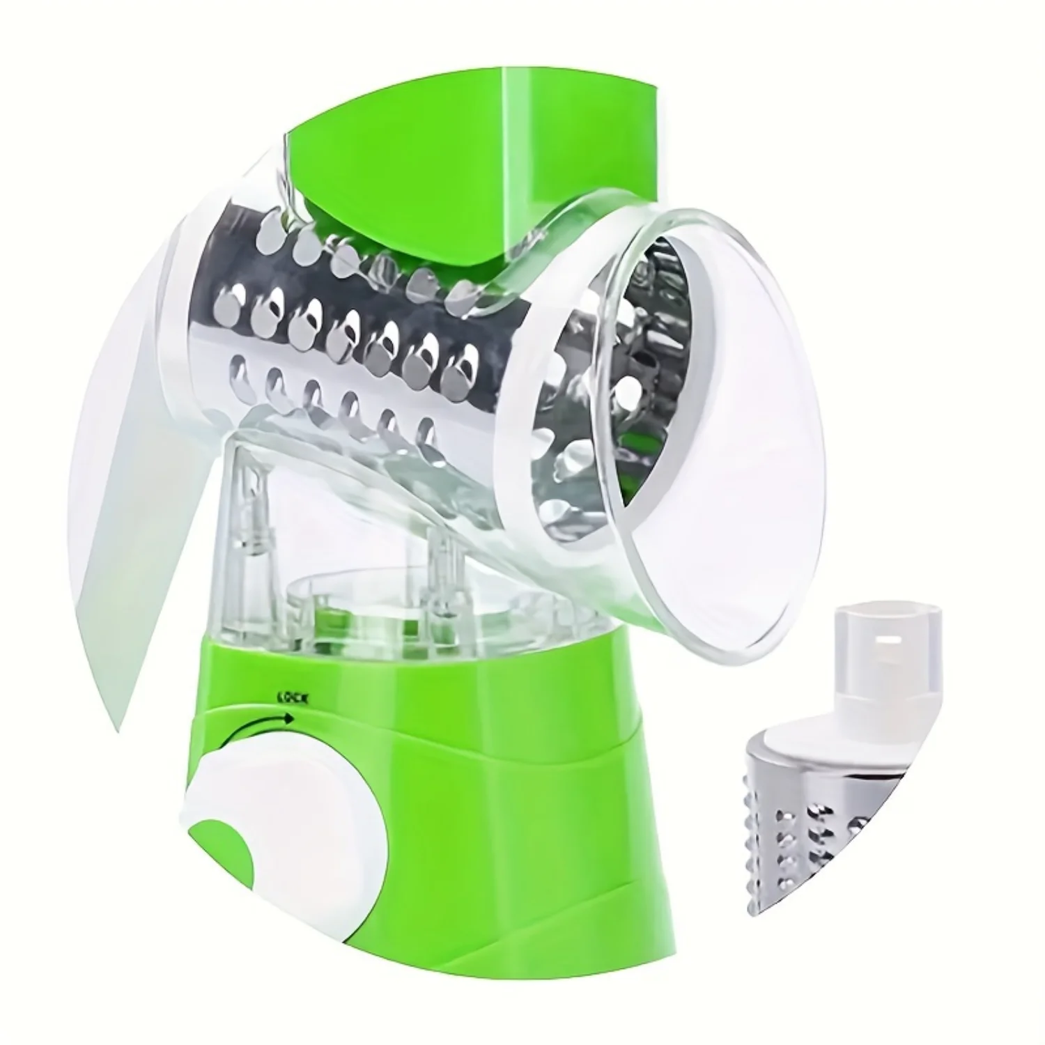 Stainless Steel Vegetable Chopper & Slicer - Manual Food Processor With Container For Onions, Potatoes, Nuts -  Gadget