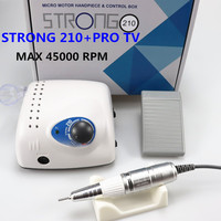 Strong 210 PRO XII Nail Drill 65W 35000 Machine Cutters Manicure Electric Nail Drill Milling Manicure Machine Polish Nail File