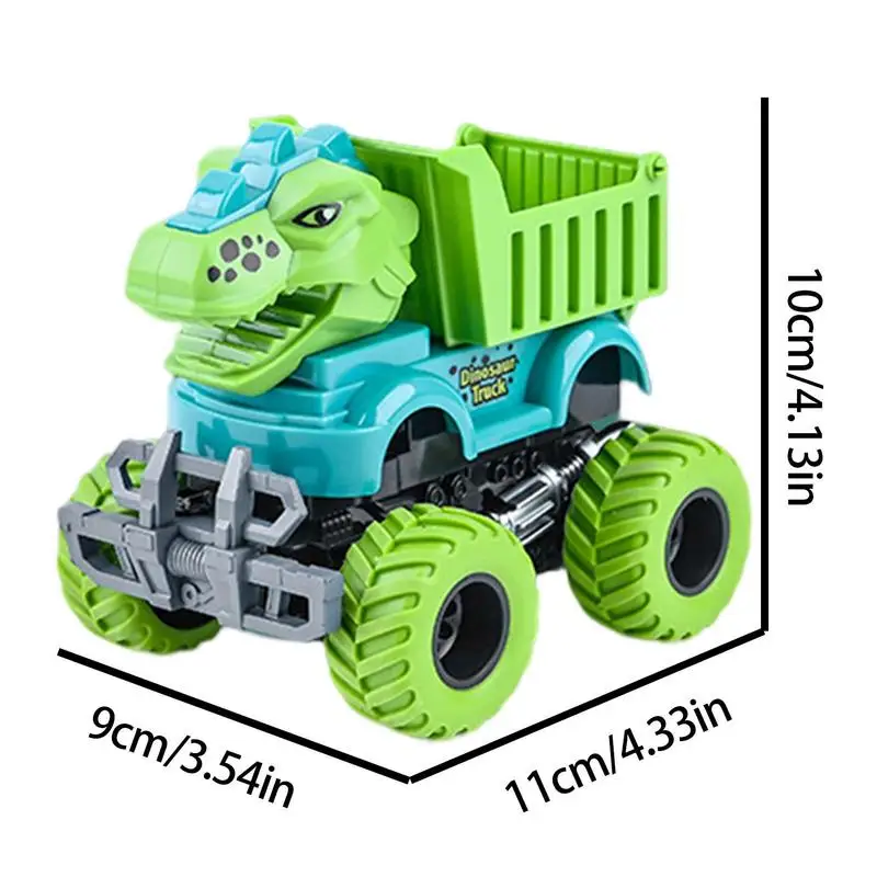 Pull Back Engineering Vehicle Car Toys Dinosaur Construction Detachable And Self Loading Exercise Hand Ability Toy For Kids 3+