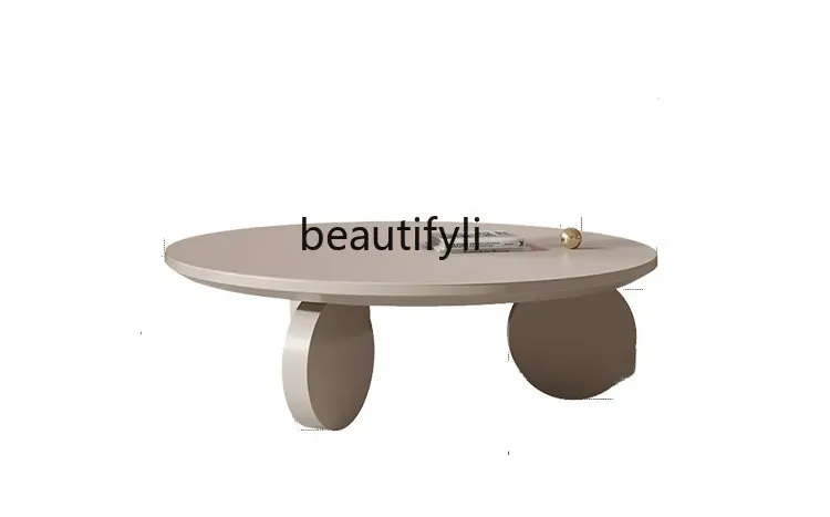 

Living Room Home French Style Small Coffee Table Balcony Terrazzo Size round Combination Furniture