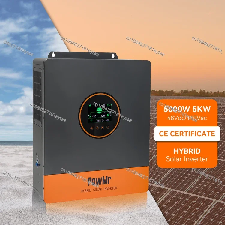 PowMr Support Paralle 5KW 48Vdc Hybrid Solar Inverter 120V AC Output On/Off Grid Hybrid Solar Inverter