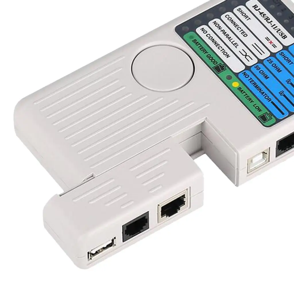 Multi Function Wire Tester 4 in 1 Network Cable Tool with LED Low Battery Indicator for RJ11 BNC USB Ethernet