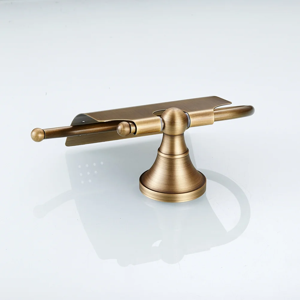 

Bronze Toilet Paper Holder Sturdy Alloy Bathroom Wall Mount Storage Rack Roll Tissue Organizer for Bathroom Kitchen Spa