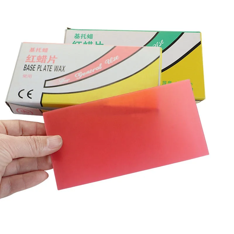 1.3/1.5/2.0mm Thick Dental Red Wax Base Plates Multifunctional Model Wax for Technicians Jewelry Casting & False Teeth