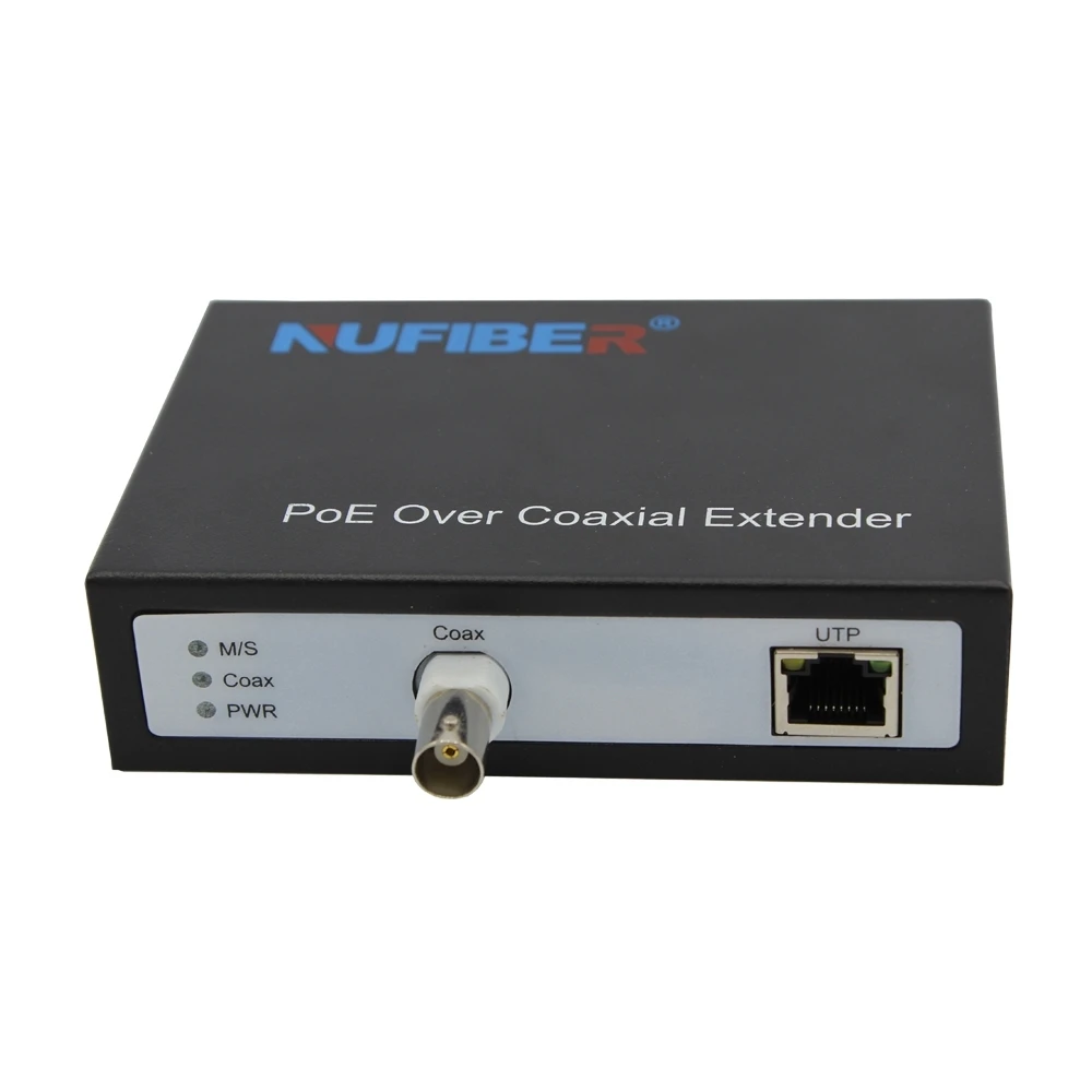 IP Ethernet over Coaxial Extender 10/100M 1BNC 1LAN Ethernet over Coaxial Extender with EOC  POC POE function 300m extender