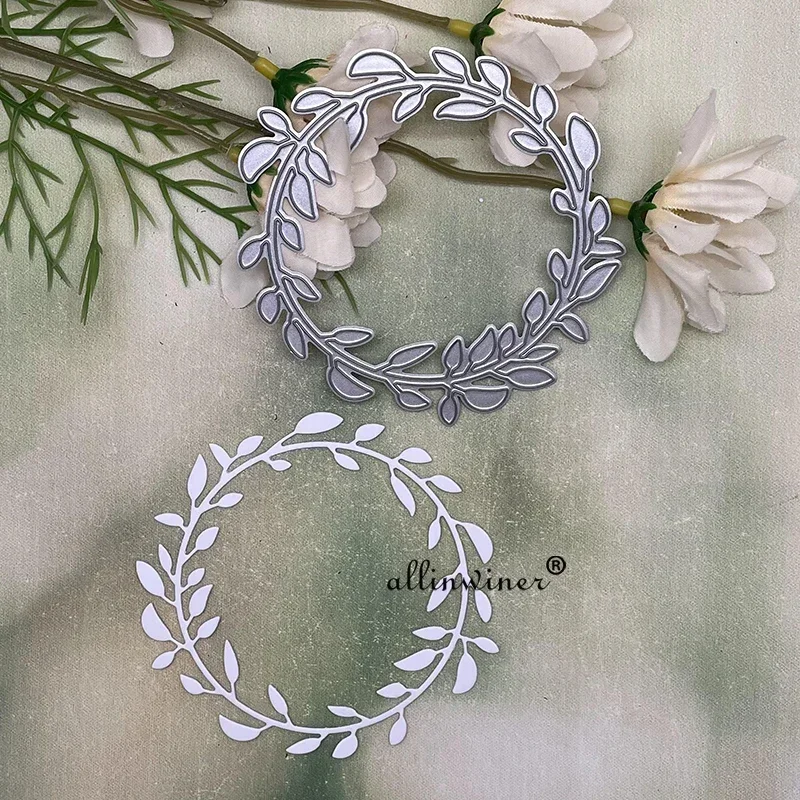 

Round leaf grass ring Metal Cutting Dies Stencils For DIY Scrapbooking Decorative Embossing Handcraft Die Cutting Template