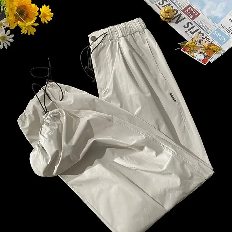 Quick-drying Charge Overalls Female Summer Thin Outdoor Mountain Climbing High Street Sports Parachute Pants Couple Female