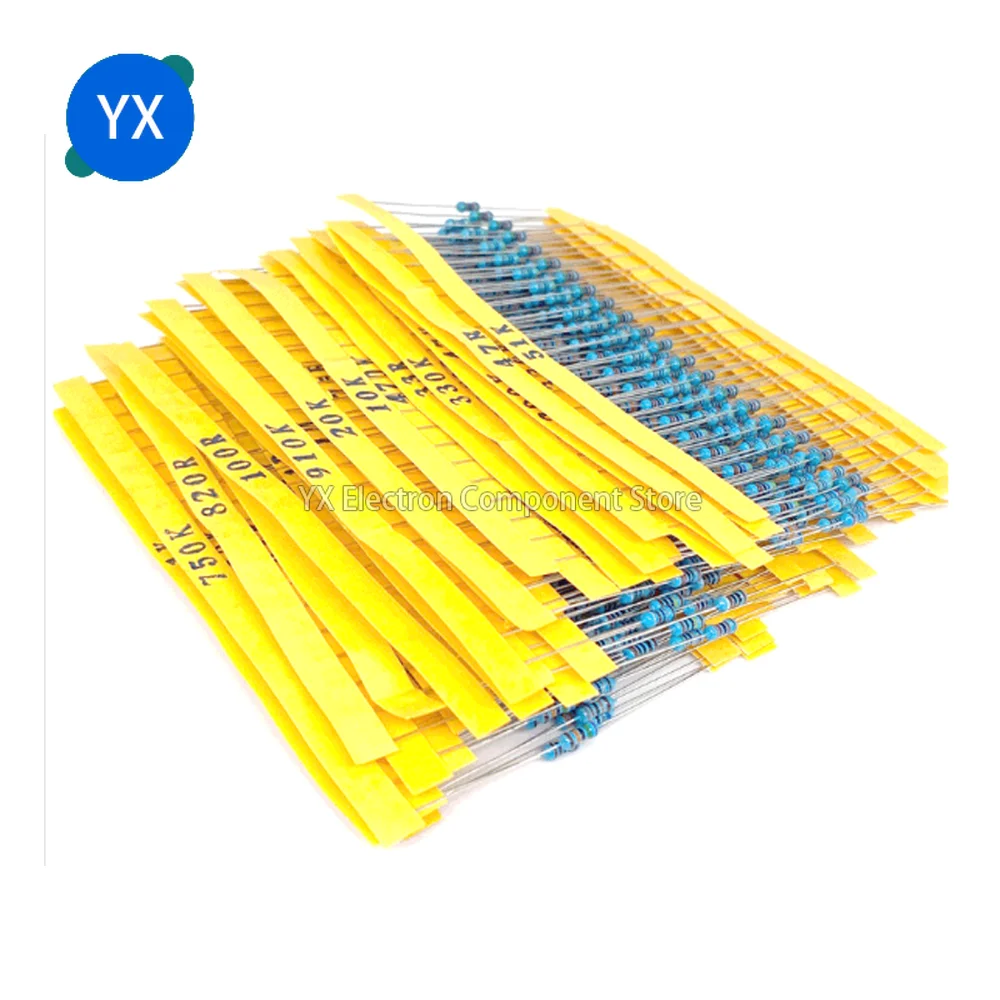 600PCS 1/4W 1% 30 Values*20PCS Metal Film Resistor Commonly used  Assortment Kit Set pack electronic diy kit resistor