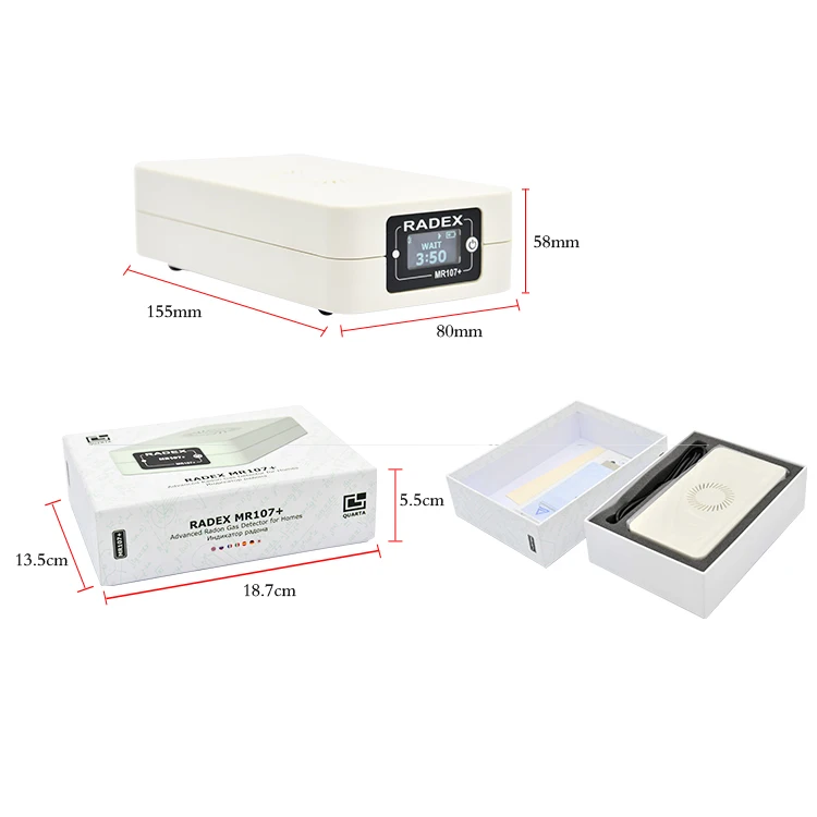 Radex 107+ at home airthings radon detector pCi/L With the software rechargeable radon detector