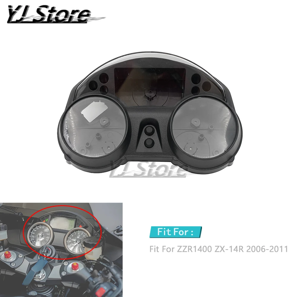 

Fit For ZZR1400 ZX-14R ZX 14R 2006-2011 Motorcycle Speedometer Instrument Case Gauge Odometer Tachometer Housing Cover