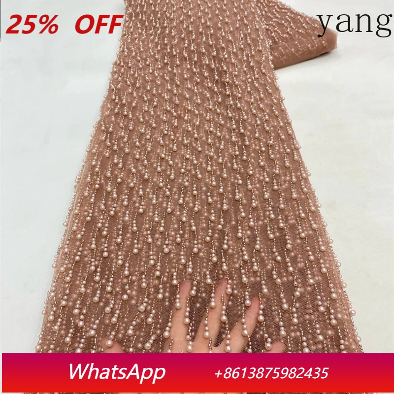 

African Sequins Beaded Groom Lace Fabric High Quality French Tulle Lace Fabric Embroidery Nigerian Lace Fabrics NXZ6321
