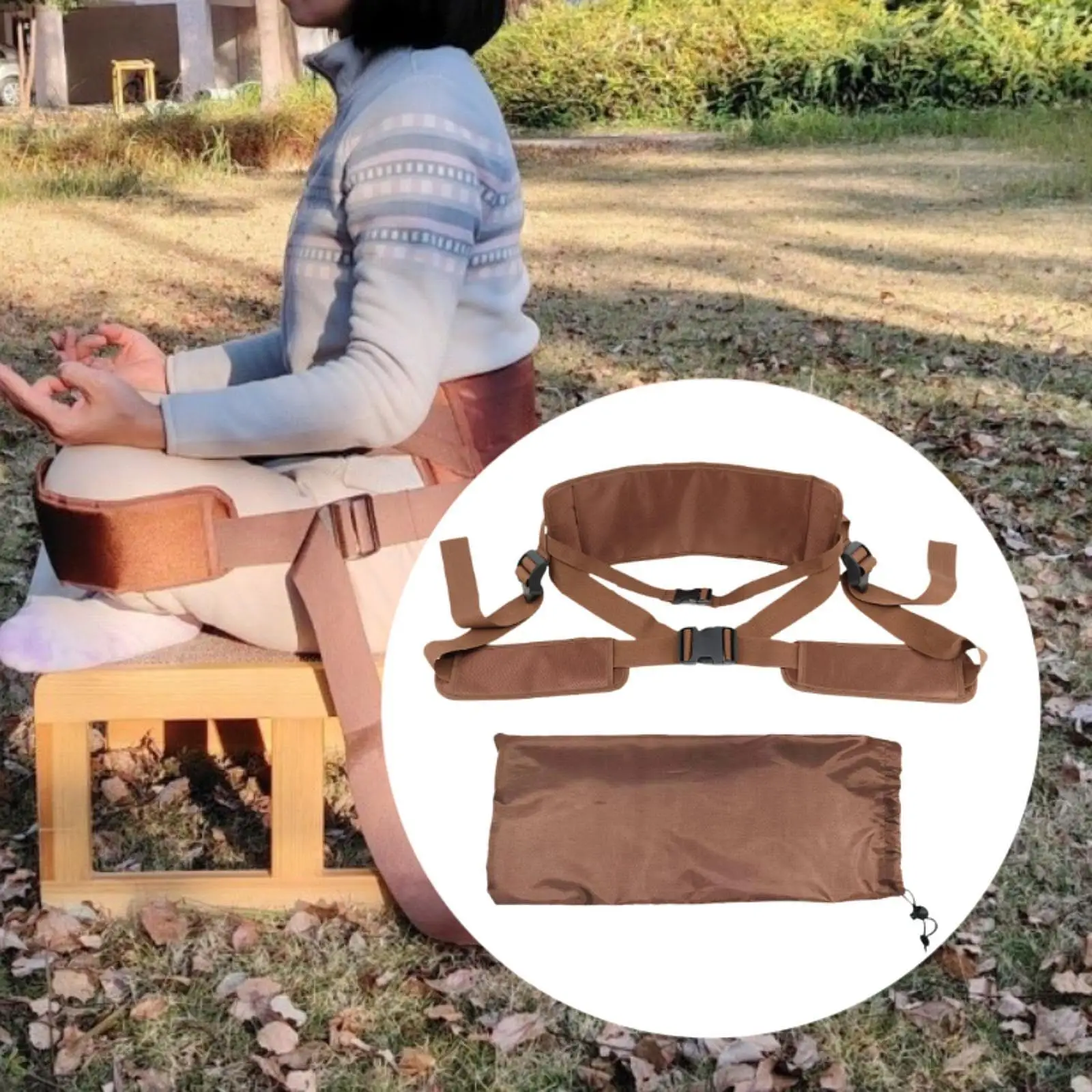 

Lower Back Support Belt Portable Posture Correcting for Work Home Indoor