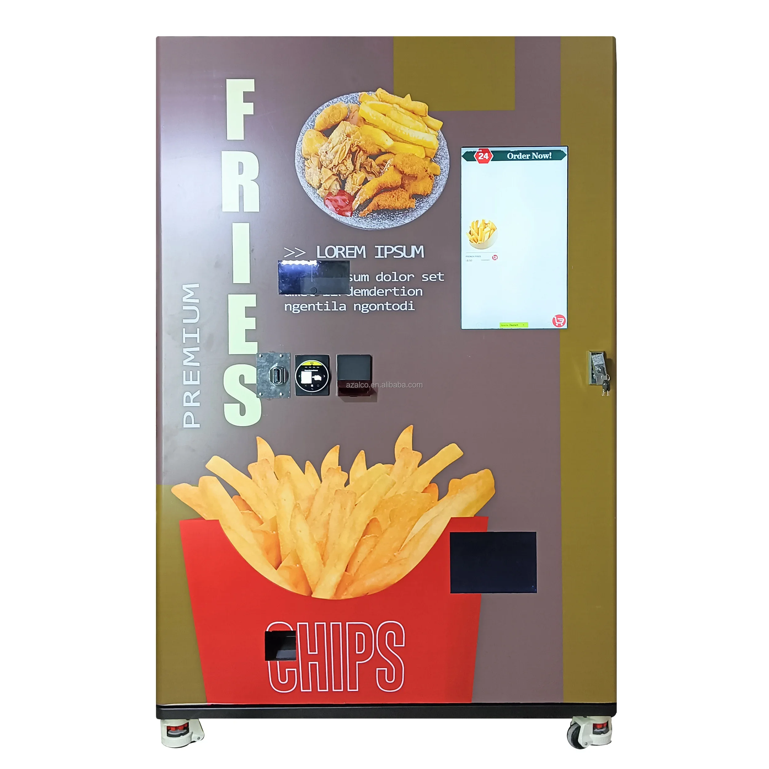 Customized French Fries Machine Vending 35 Seconds Chicken Nuggets Automatic Maker Sticker OEM Chicken Chips Oil Or None Oil