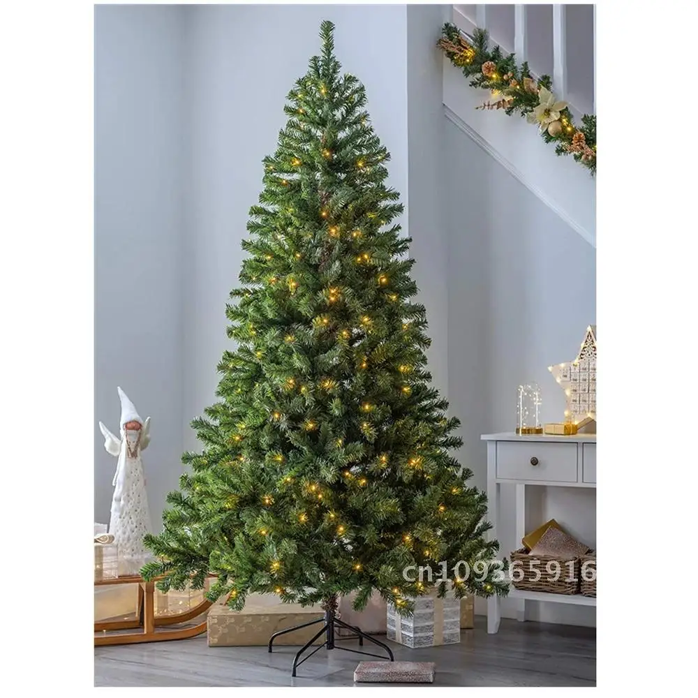 

Green Artificial Christmas Tree Large White Flame Retardant Fir Tree Navidad Stand De Arbol with for Pождество Solid Natal Metal