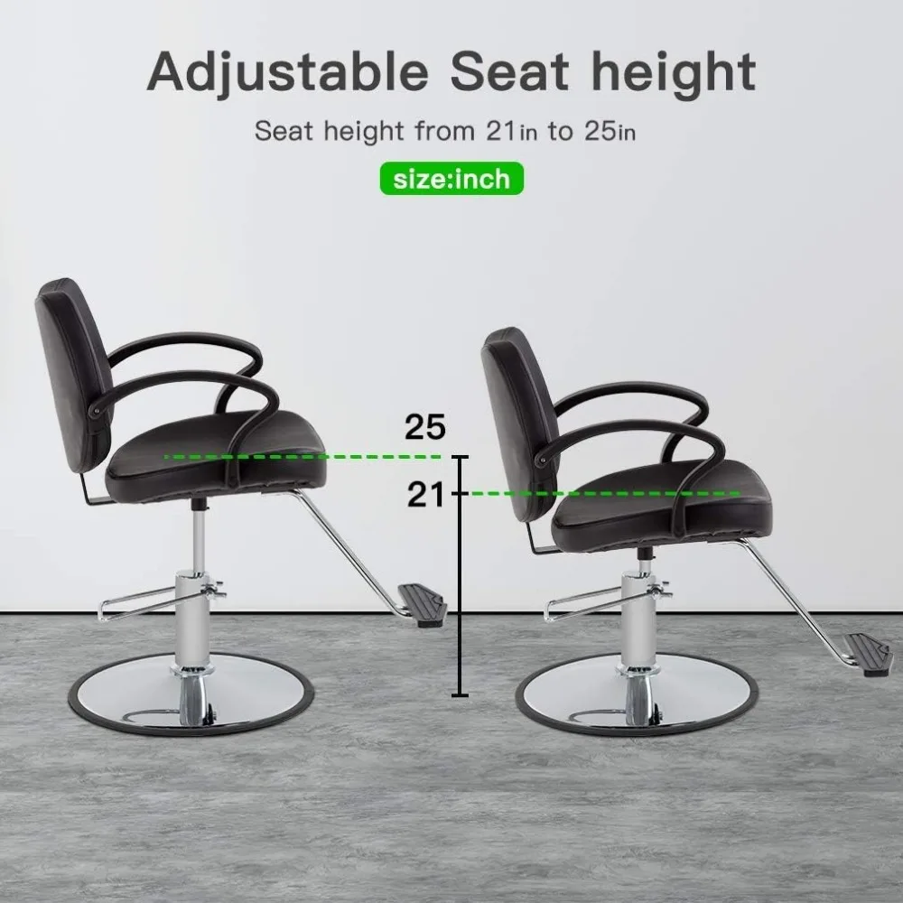 كرسي تصفيف هيدروليكي عالي التحمل لصالونات الشعر، دوار 360 درجة، معدات الشامبو لاستخدام بار الصالونات #3