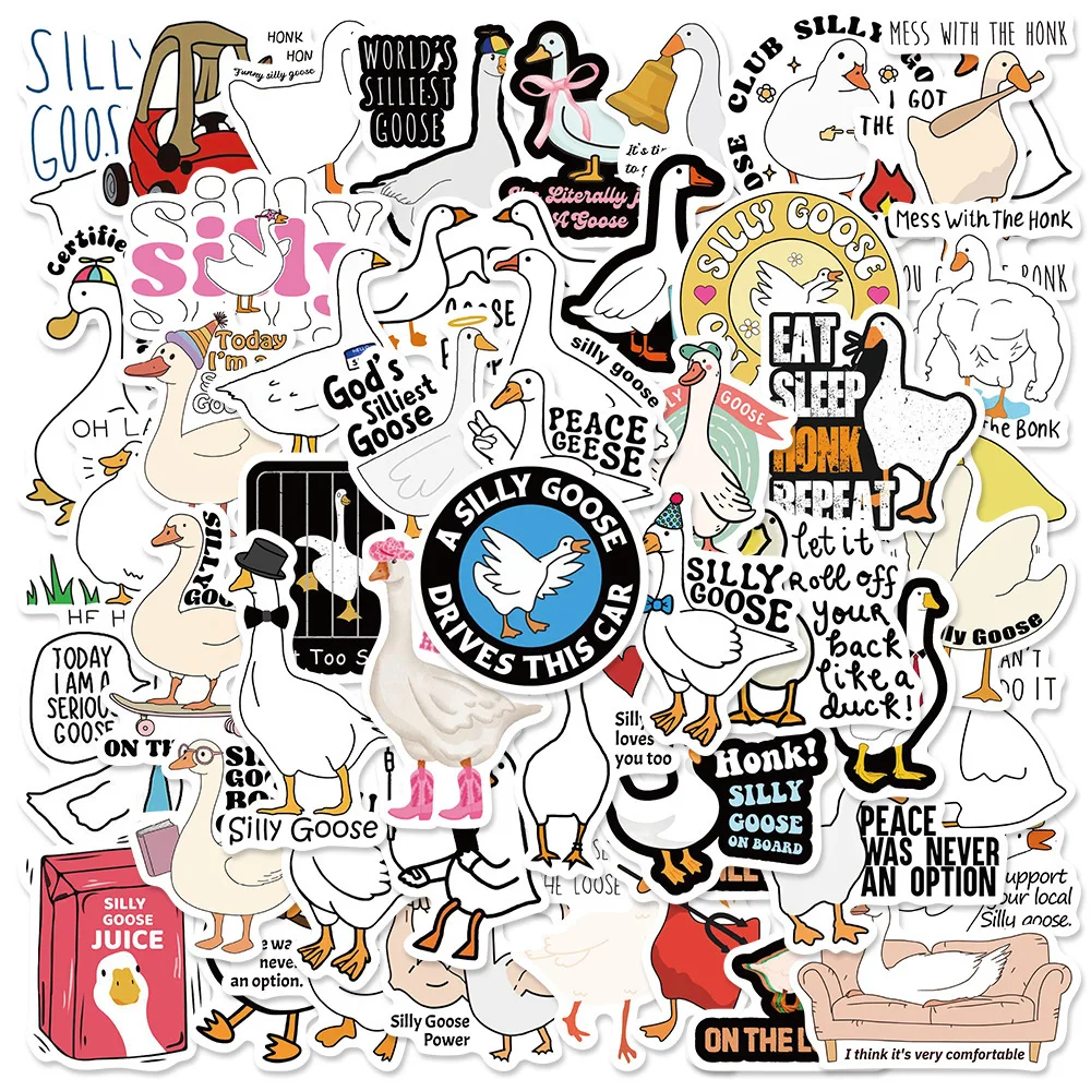 

10/30/50PCS New Funny Silly Goose Meme Sticker Cartoon Cute Graffiti Decal Kids Toy DIY Water Cup Suitcase Guitar Phone Case