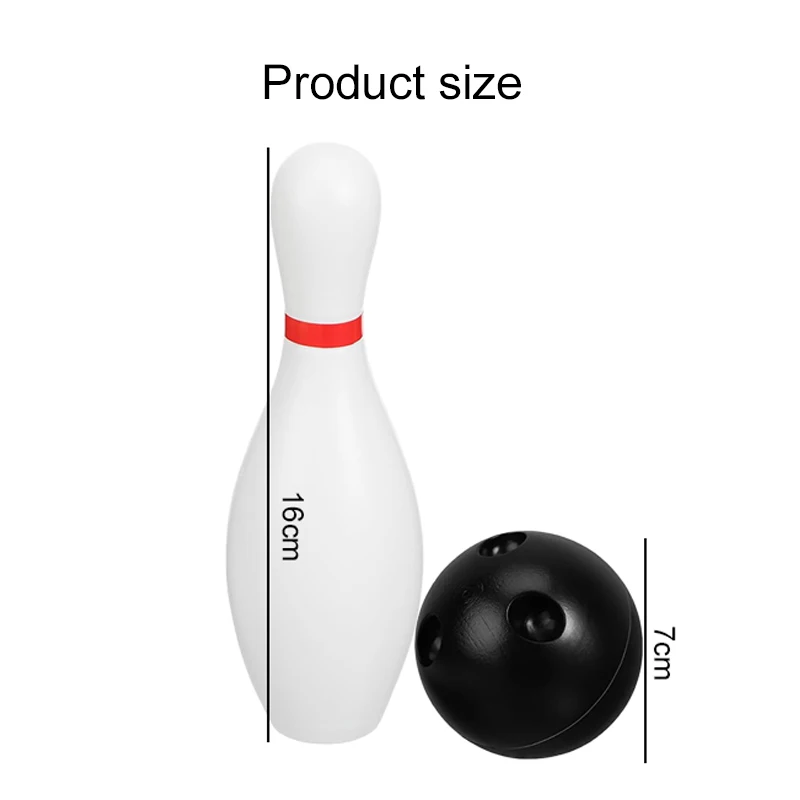 White Bowling Set Plastic Ball and Pins Bowling Games Outdoor Sports Gutterball Funny Bowling Set Indoor Exercise Ball TMZ