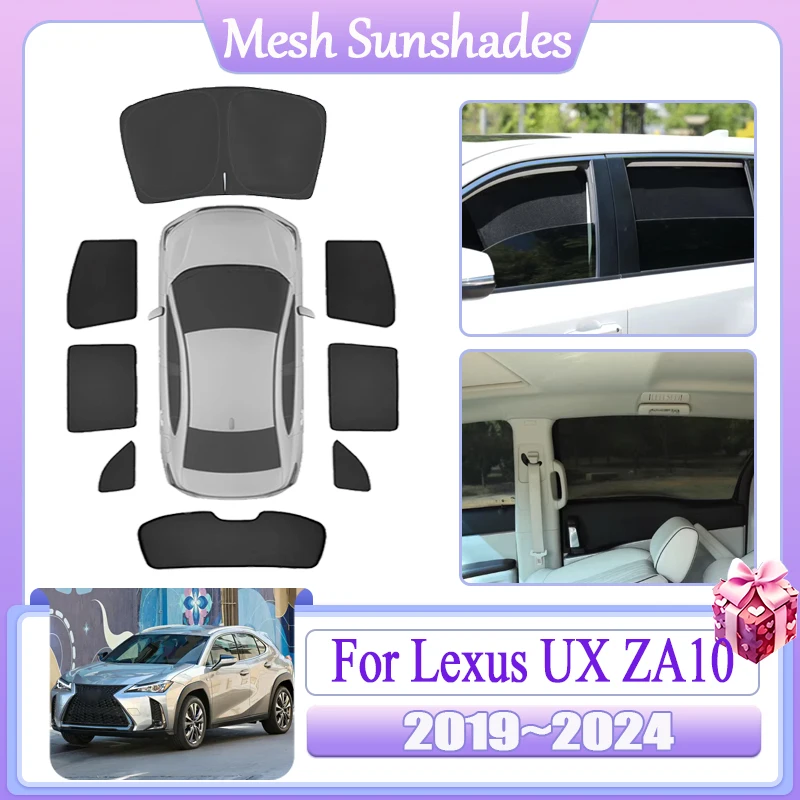 

Car Mesh Sun Shades For Lexus UX 200 250H UX200 UX250H ZA10 2019 2020 2021 2022 2023 2024 Anti-UV Magnetic Sunshades Accessories