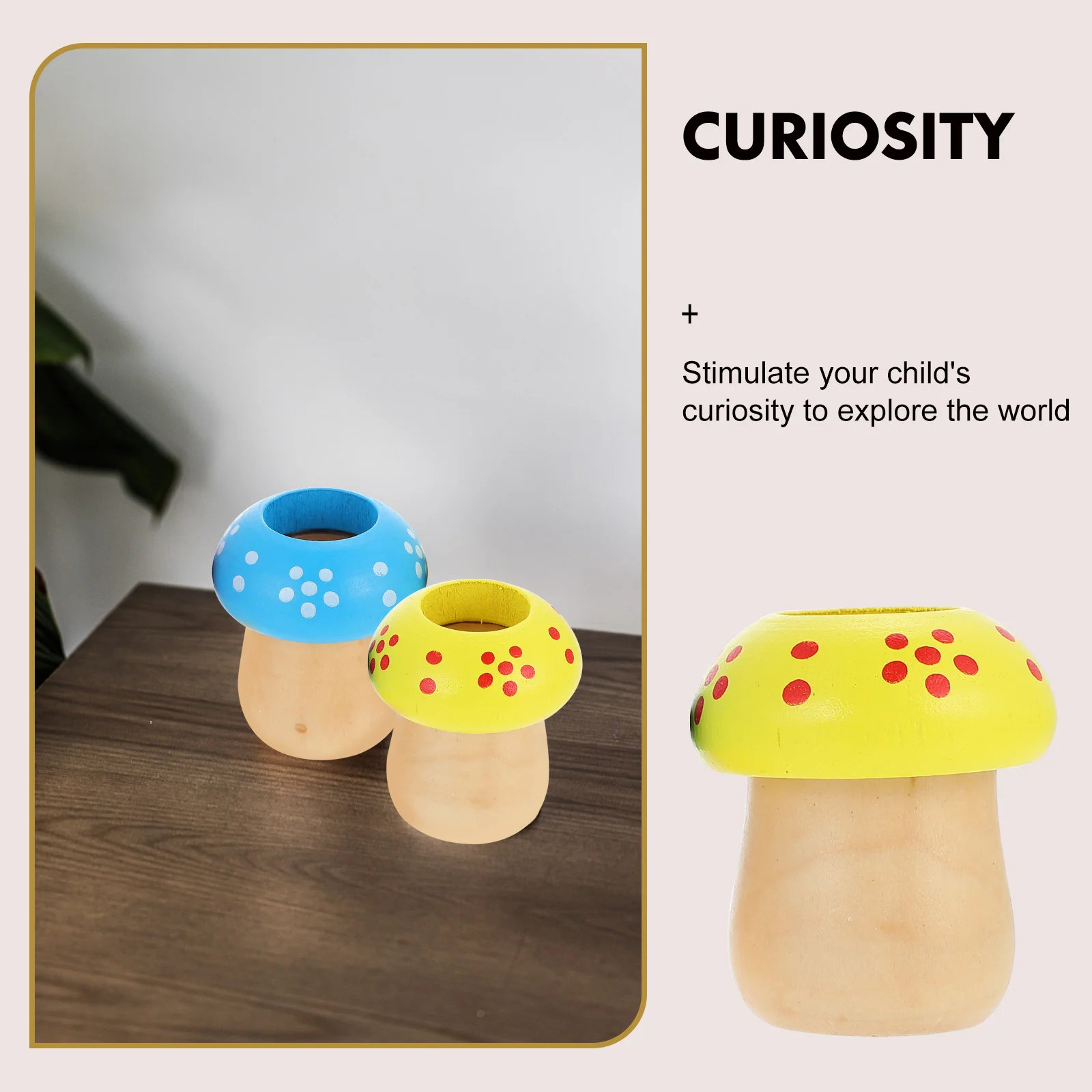 Mushroom Kaleidoscope Children Cognitive Toy Kids Color Cognition Shape Toys Educational