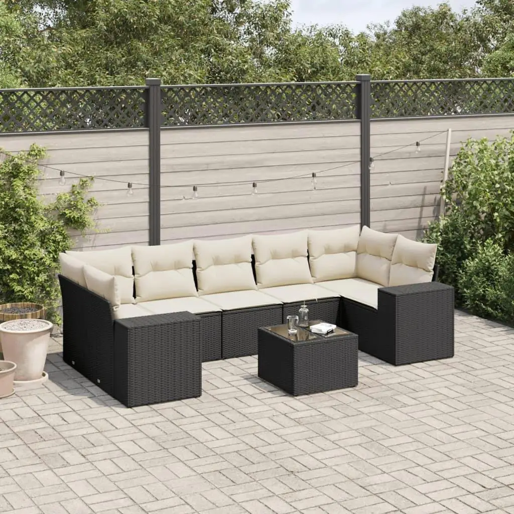 

Stylish Black and Cream White Garden Sofa Set for Outdoor Relaxation and Comfort