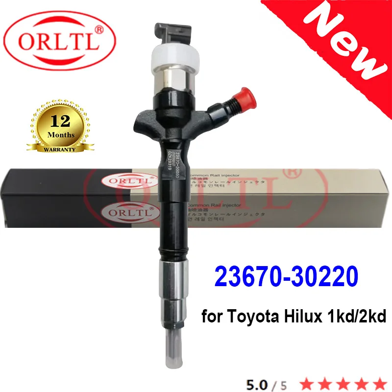 ORLTL 23670-30220 New Diesel Fuel Injector Nozzle 23670 30220 2367030220 for Toyota Hilux 1kd-Ftv/2kd-