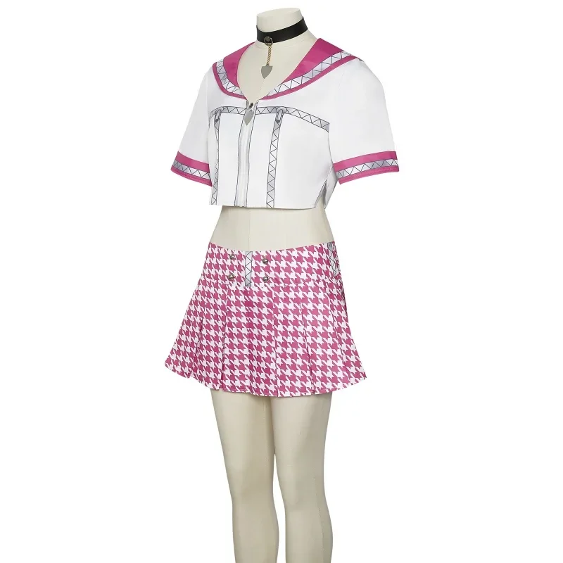 Kujikawa Rise Cosplay Costume avec perruque pour femme, robe de danse rose pour fille, Halloween