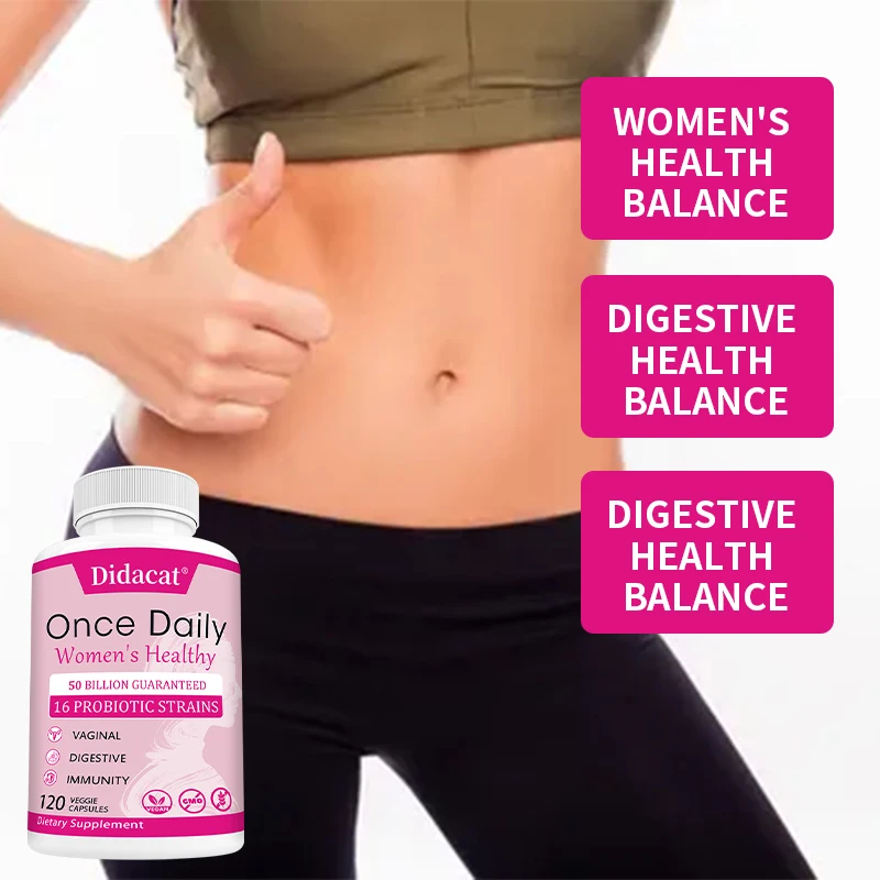 Once Daily Probiotic for Women, 50Billion CFU 16 Probiotic Strains with Organic Prebiotics for Digestive, Vaginal& Immune Health