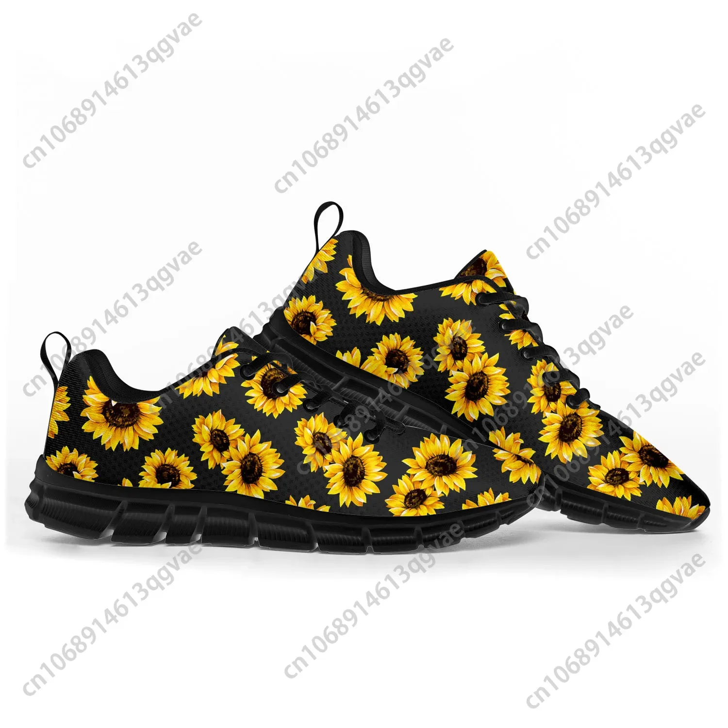 Sunflower Yellow Flower Sports Shoes Mens Womens Teenager Kids Children Sneakers Casual Custom High Quality Couple Shoes Black