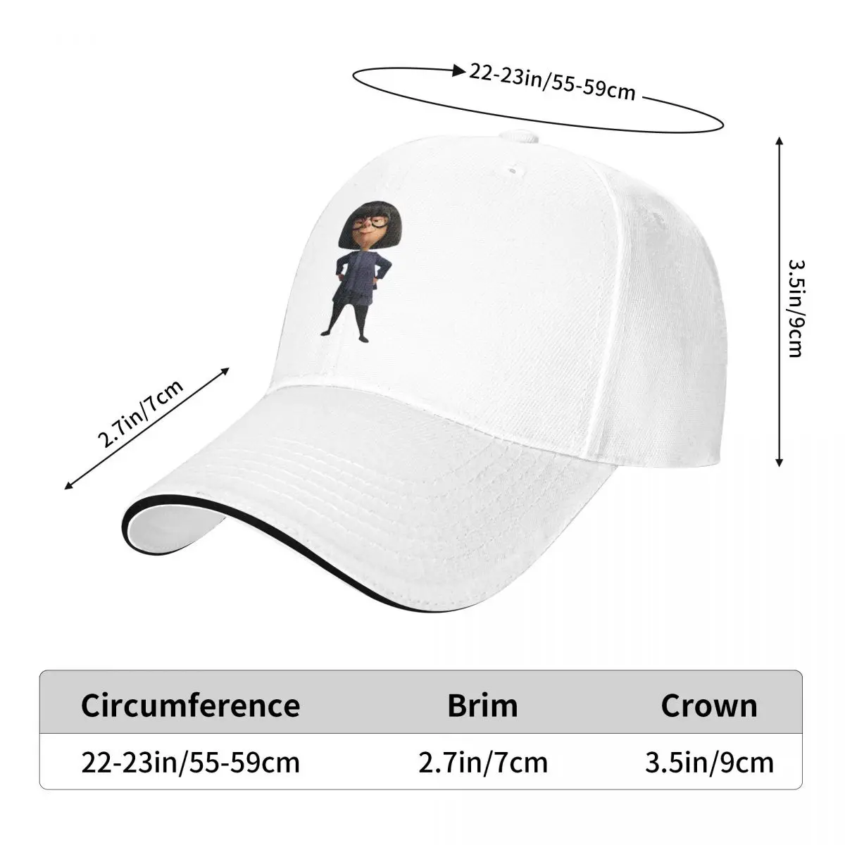 The Incredibles Cap Fashion Casual Baseball Caps Adjustable Hat Hip Hop Summer Unisex Baseball Hats Customizable Polychromatic