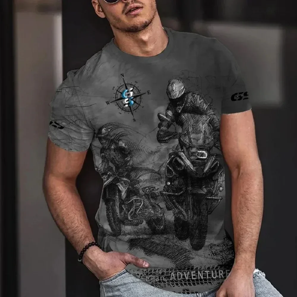 Men's Motorcycle 3D Casual T-Shirt, Simple Design, Motorrad Adventure, Enduro, Bike, Latest, Style, GS 1200R