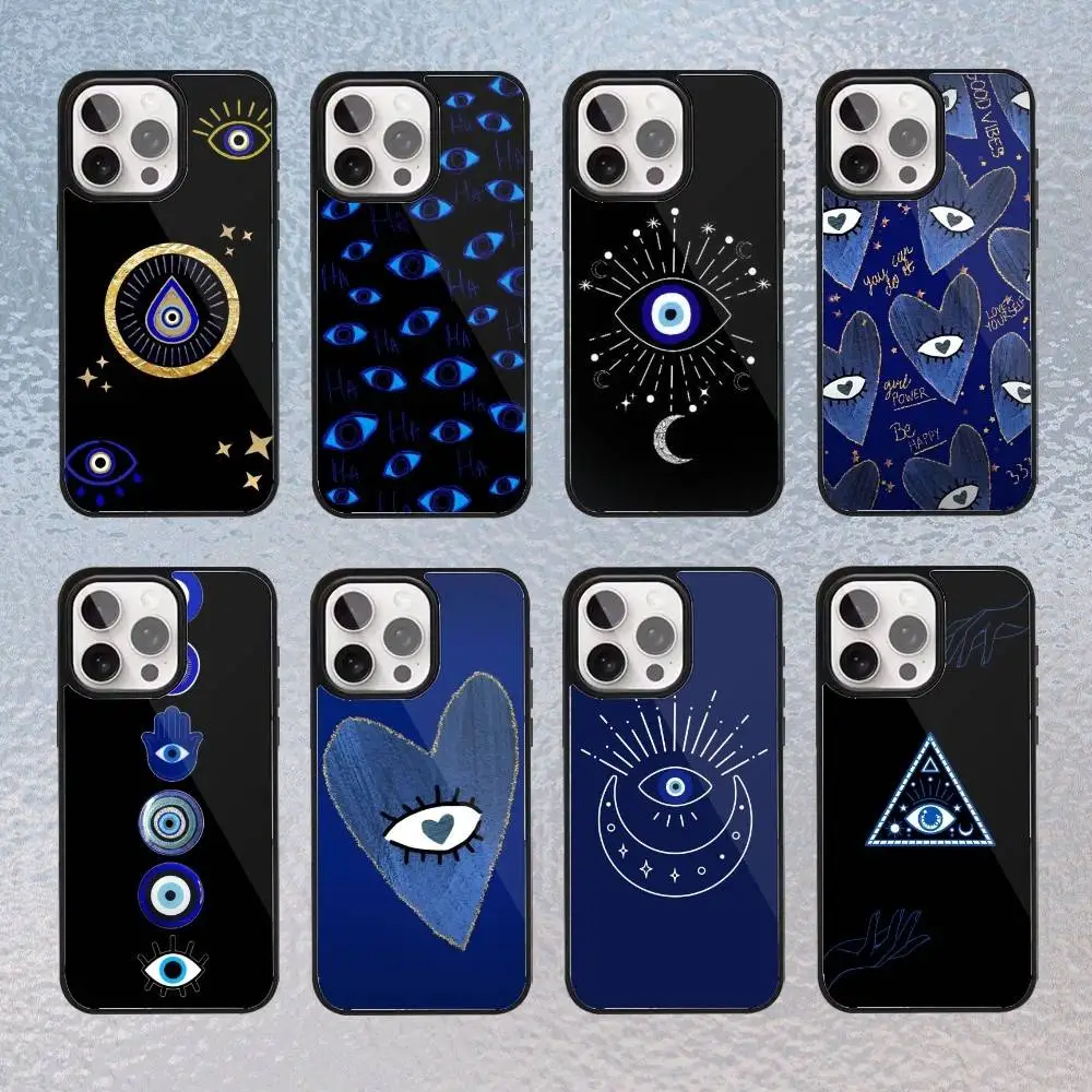 

Lucky Eye Blue Evil Eye Print Phone Case For iPhone Magsafe Magnetic 17,16,15,14,13,12,11 Wireless Charging cover