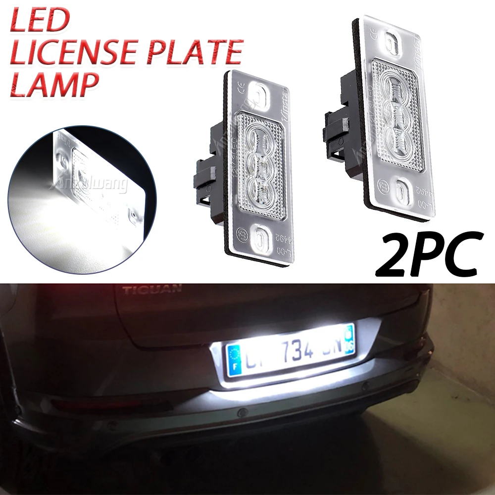 2x biała 18SMD 12V tablica rejestracyjna LED lampa do Porsche Cayenne 955 957 do VW Golf 5 passat B5.5 5D Touareg Tiguan